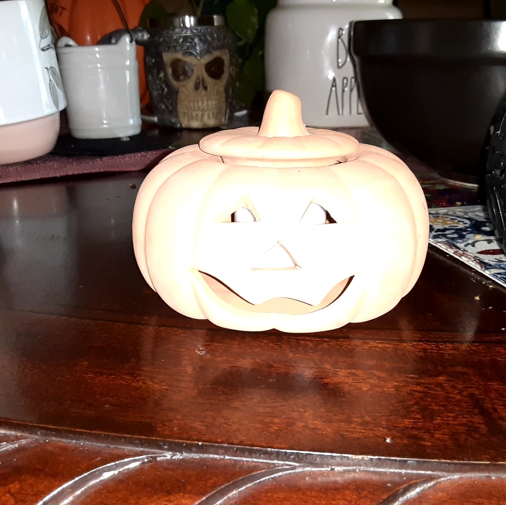 Vintage Jack-o-lantern with top&candle